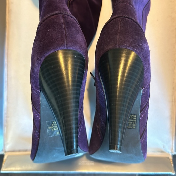 Jessica Simpson JS-Virnica2 Eggplant Suede Boots 8M - Picture 7 of 8